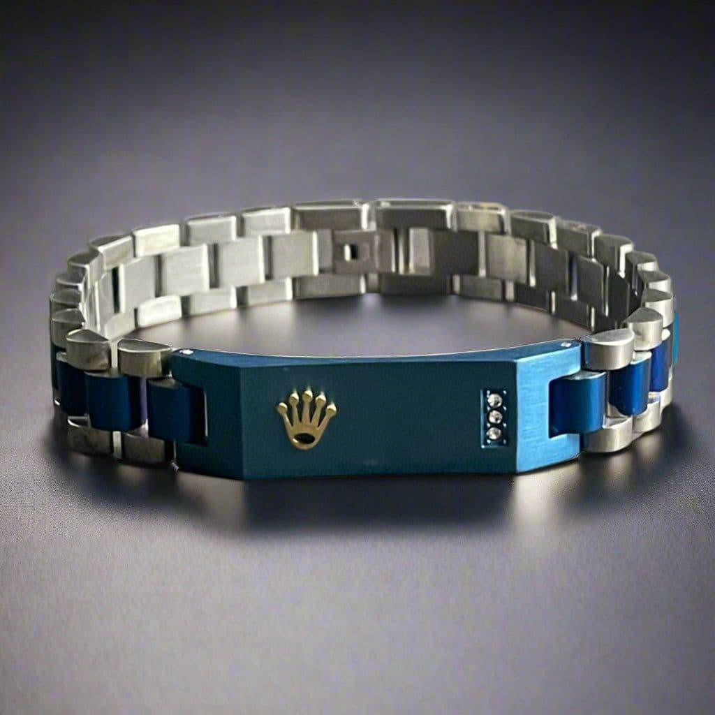 Blue Rolex bracelet view 3